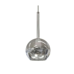Φωτιστικό Οροφής Minibol/F 3483 14x14x29/300cm 1xE14 Silver Sikrea Μέταλλο,Γυαλί