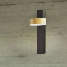 Φωτιστικό Τοίχου Adam/A 1980 8x13x21cm 7W Black-Gold Sikrea Μέταλλο,Ακρυλικό