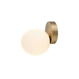Φωτιστικό Τοίχου- Απλίκα Ice Ball 12x15cm 1x25W White-Gold Nowodvorski Μέταλλο,Γυαλί