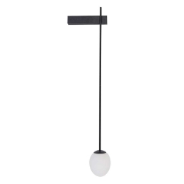 Φωτιστικό Τοίχου Ice Egg B 8125 13x106cm 1x25W White-Black Nowodvorski Μέταλλο,Γυαλί