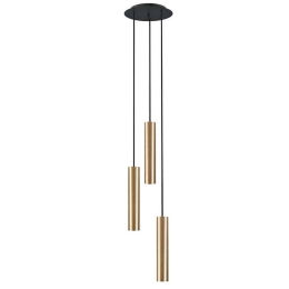 Φωτιστικό Οροφής Baton 7855 3xE27 10W Solid Brass Nowodvorski Μέταλλο