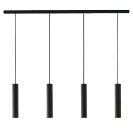 Φωτιστικό Οροφής - Ράγα Baton 7854 4xE27 10W Black Nowodvorski Μέταλλο