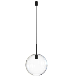 Φωτιστικό Οροφής Sphere XL 7846 E27 40W Black-Clear Nowodvorski Μέταλλο,Γυαλί