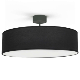 Φωτιστικό Οροφής - Πλαφονιέρα Violet 7961 E27 25W Black Nowodvorski Μέταλλο,Ύφασμα