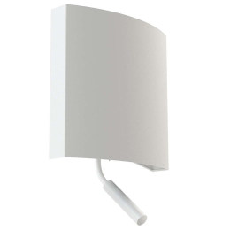 Φωτιστικό Τοίχου - Απλίκα Borde 7985 1xE27 max 40W & 1xG9 max 10W White Nowodvorski Μέταλλο,Ύφασμα