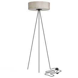 Φωτιστικό Δαπέδου Cadilac 8190 3xE27 max 25W 53x1,54cm Grey Nowodvorski Μέταλλο,Ύφασμα