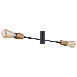 Φωτιστικό Οροφής - Πλαφονιέρα Rotor 7934 2xE27 max 60W Black-Gold Nowodvorski Μέταλλο