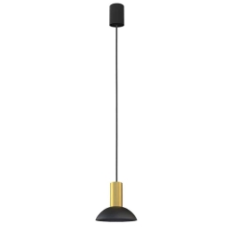 Φωτιστικό Οροφής Hermanos C 8194 1xGU10 max 10W Black-Solid Brass Nowodvorski Μέταλλο