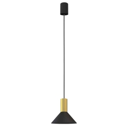 Φωτιστικό Οροφής Hermanos A 8103 1xGU10 max 10W Black-Solid Brass Nowodvorski Μέταλλο