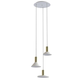 Φωτιστικό Οροφής Hermanos 8031 3xGU10 max 10W White-Solid Brass Nowodvorski Μέταλλο