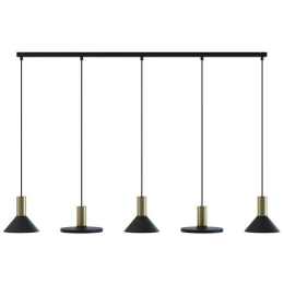 Φωτιστικό Οροφής - Ράγα Hermanos 8032 5xGU10 max 10W Black-Solid Brass Nowodvorski Μέταλλο