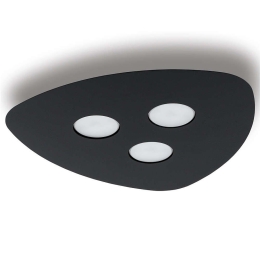 Φωτιστικό Οροφής - Πλαφονιέρα Organic 8302 3xGX53 12W 39,5cm Black Nowodvorski Μέταλλο