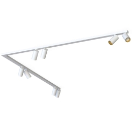 Φωτιστικό Οροφής - Σποτ Mono Corner 7695 8xGU10 10W 2X150 White-Gold Nowodvorski Μέταλλο,Πλαστικό