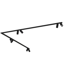 Φωτιστικό Οροφής - Σποτ Mono Corner 7723 8xGU10 10W 2X200 Black Nowodvorski Μέταλλο,Πλαστικό