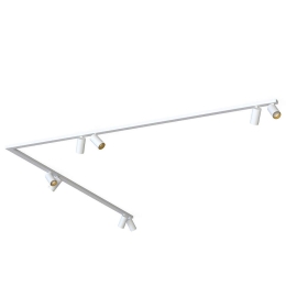 Φωτιστικό Οροφής - Σποτ Mono Corner 7697 8xGU10 10W 2X200 White-Gold Nowodvorski Μέταλλο,Πλαστικό