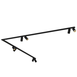 Φωτιστικό Οροφής - Σποτ Mono Corner 7702 8xGU10 10W 2X200 Black-Gold Nowodvorski Μέταλλο,Πλαστικό