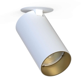 Φωτιστικό Οροφής - Σποτ Mono Surface 7683 1xGU10 10W White-Gold Nowodvorski Μέταλλο,Πλαστικό