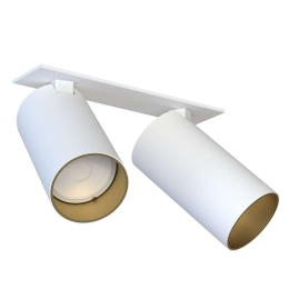 Φωτιστικό Οροφής - Σποτ Mono Surface 7684 2xGU10 10W White-Gold Nowodvorski Μέταλλο,Πλαστικό