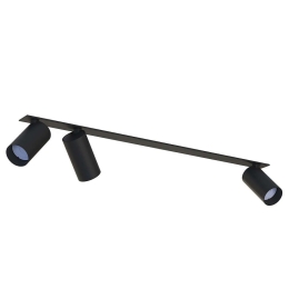 Φωτιστικό Οροφής - Σποτ Mono Surface 7835 3xGU10 10W Black Nowodvorski Μέταλλο,Πλαστικό