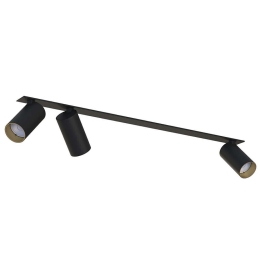 Φωτιστικό Οροφής - Σποτ Mono Surface 7691 3xGU10 10W Black-Gold Nowodvorski Μέταλλο,Πλαστικό