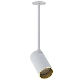 Φωτιστικό Οροφής - Σποτ Mono Surface Long S 7676 1xGU10 10W White-Gold Nowodvorski Μέταλλο,Πλαστικό