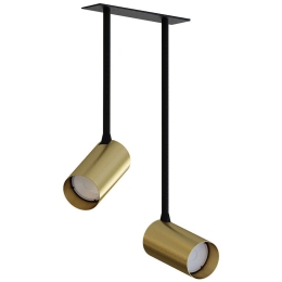 Φωτιστικό Οροφής - Σποτ Mono Surface Long 7743 2xGU10 10W Solid Brass Nowodvorski Μέταλλο,Πλαστικό