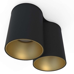Φωτιστικό Οροφής - Σποτ Eye Tone 8087 2xGU10 10W Black-Gold Nowodvorski Μέταλλο,Πλαστικό