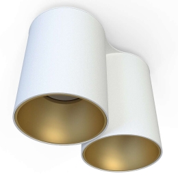 Φωτιστικό Οροφής - Σποτ Eye Tone 7665 2xGU10 10W White-Gold Nowodvorski Μέταλλο,Πλαστικό