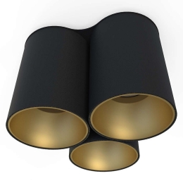 Φωτιστικό Οροφής - Σποτ Eye Tone 8092 3xGU10 10W Black-Gold Nowodvorski Μέταλλο,Πλαστικό