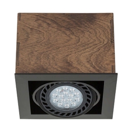Φωτιστικό Οροφής - Σποτ Box 7648 1xGU10 15W Antique Nowodvorski Μέταλλο,Ξύλο