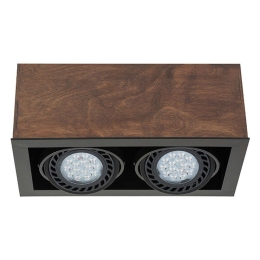 Φωτιστικό Οροφής - Σποτ Box 7650 2xGU10 15W Antique Nowodvorski Μέταλλο,Ξύλο