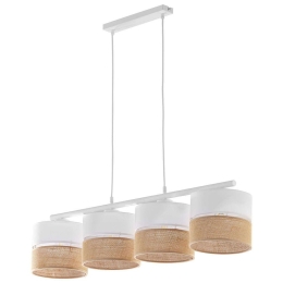 Φωτιστικό Οροφής - Ράγα Linobianco 6576 4xΕ27 15W 94x95cm Natural-White TK Lighting