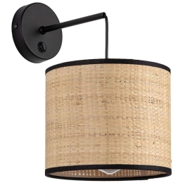 Φωτιστικό Τοίχου - Απλίκα Liberia 6687  1xΕ27 15W Φ29cm 36cm Natural TK Lighting