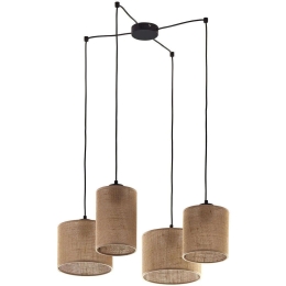 Φωτιστικό Οροφής Juta 6585 4xΕ27 15W Φ70cm 130cm Natural TK Lighting