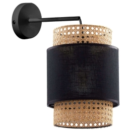 Φωτιστικό Τοίχου - Απλίκα Boho 6550 1xΕ27 15W 29x36cm Black TK Lighting