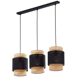 Φωτιστικό Οροφής - Ράγα Boho 6541 3xΕ27 15W 80x120cm Black TK Lighting