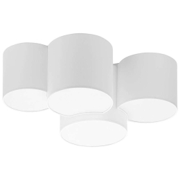 Φωτιστικό Οροφής - Πλαφονιέρα Mona 3442 4xΕ27 15W 69x30cm White TK Lighting