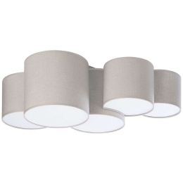Φωτιστικό Οροφής - Πλαφονιέρα Mona 6593 5xΕ27 15W 81x30cm Natural TK Lighting