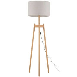Φωτιστικό Δαπέδου Perez 5423 1xΕ27 15W Φ50cm 168cm Linen TK Lighting