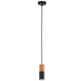 Φωτιστικό Οροφής Elit Black Wood 6309 1xGU10 10W 5,2x160cm Natural-Black TK Lighting