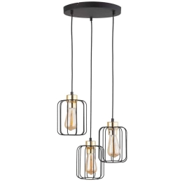 Φωτιστικό Οροφής Galaxy New 4715 3xΕ27 15W 35x97cm Black TK Lighting