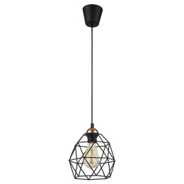 Φωτιστικό Οροφής Galaxy 1638 1xΕ27 15W 19x165cm Black TK Lighting