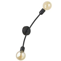 Φωτιστικό Τοίχου - Απλίκα Helix 2721 2xΕ27 15W 8x57cm Black TK Lighting