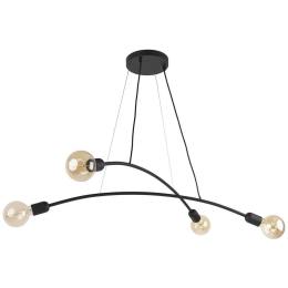 Φωτιστικό Οροφής Helix 2724 4xΕ27 15W 90x125cm Black TK Lighting