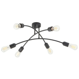 Φωτιστικό Οροφής Helix 4679 6xΕ27 15W 62x26cm Black TK Lighting