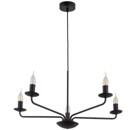 Φωτιστικό Οροφής Limal 10253 72x86cm 5xΕ14 10W Black TK Lighting
