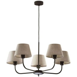 Φωτιστικό Οροφής Chicago 3989 5xΕ27 15W 68x86cm Beige TK Lighting