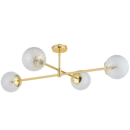 Φωτιστικό Οροφής Cadix 4607 4xG9 6W 93x21cm Gold TK Lighting