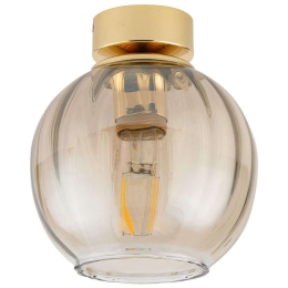 Φωτιστικό Οροφής - Πλαφονιέρα Devi 4741 1xΕ27 15W Φ18cm 20cm Amber TK Lighting