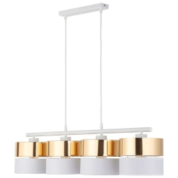 Φωτιστικό Οροφής - Ράγα Hilton 4775 4xΕ27 15W 94x95cm White-Gold TK Lighting